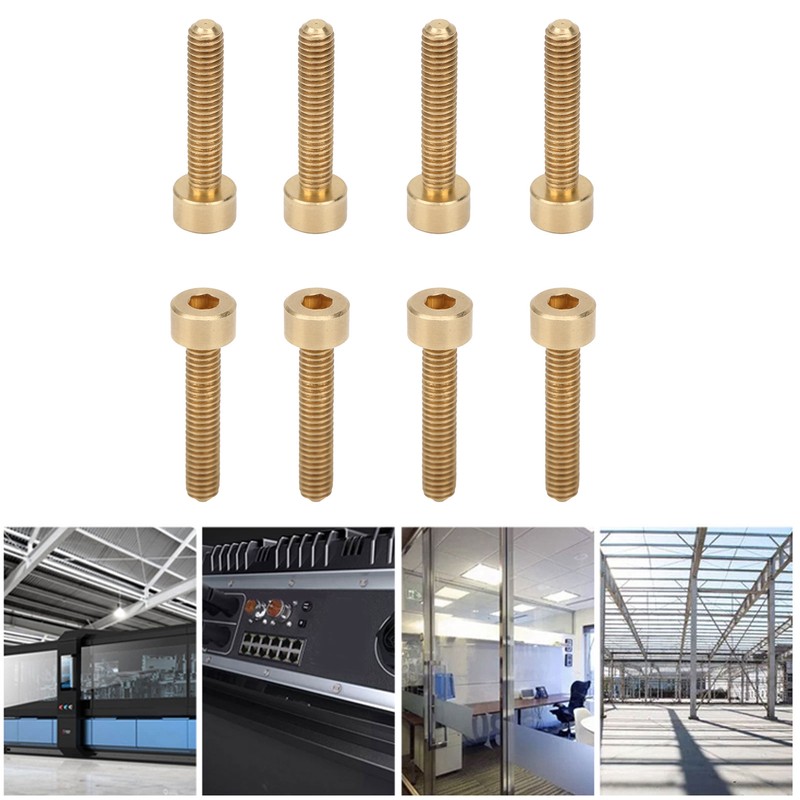 50Pcs Cap Hex Socket Screw Copper Fastener Hardware Tools Industrial