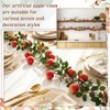 Suncalla 3 Pcs Artificial Apple Garland 57inch Fake Apples Bunch
