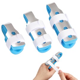 3 Size Finger Splints-Metal Aluminium Padded Finger Support for Sprained/Swollen/Injuries/Sport Injuries/Broken Finger- Stabilizer Finger Knuckle Immobilization for Adults and Children