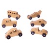 AmishToyBox.com Amish-Made Wooden Toy Cars, Set of 6, Harvest Stain