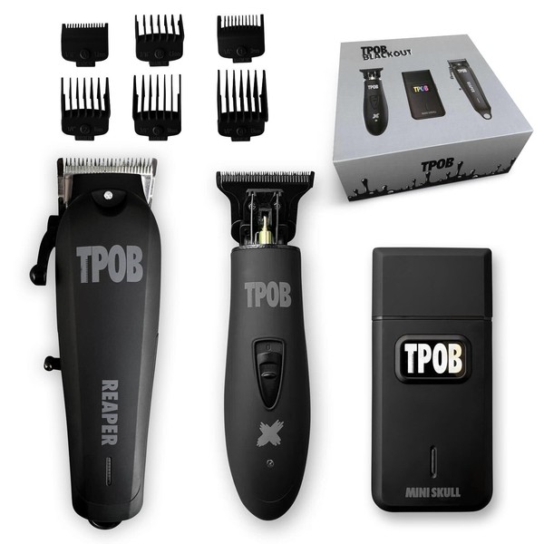 TPOB Slime 2 Black Clipper Trimmer Shaver Set Barber Hair