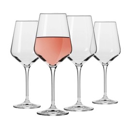 Krosno Large White Wine Glasses Set of 4, 13.2 oz, Avant-Garde Collection, Crystal Glass,Long Stem Wine Glasses for Wines and Cocktails, Glass Set for All Occasions, Dishwasher Safe, Made in Europe