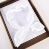 1 Piece of White Square Satin Scarf Wrap Ribbon Neck