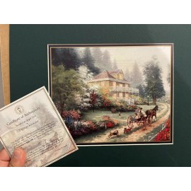 Thomas Kinkade Matted Collector's Print - Sunday at Apple Hill (11x14 COA)