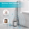 Sineng Silicone Toilet Brush and Holder Set, Stainless Steel Toilet