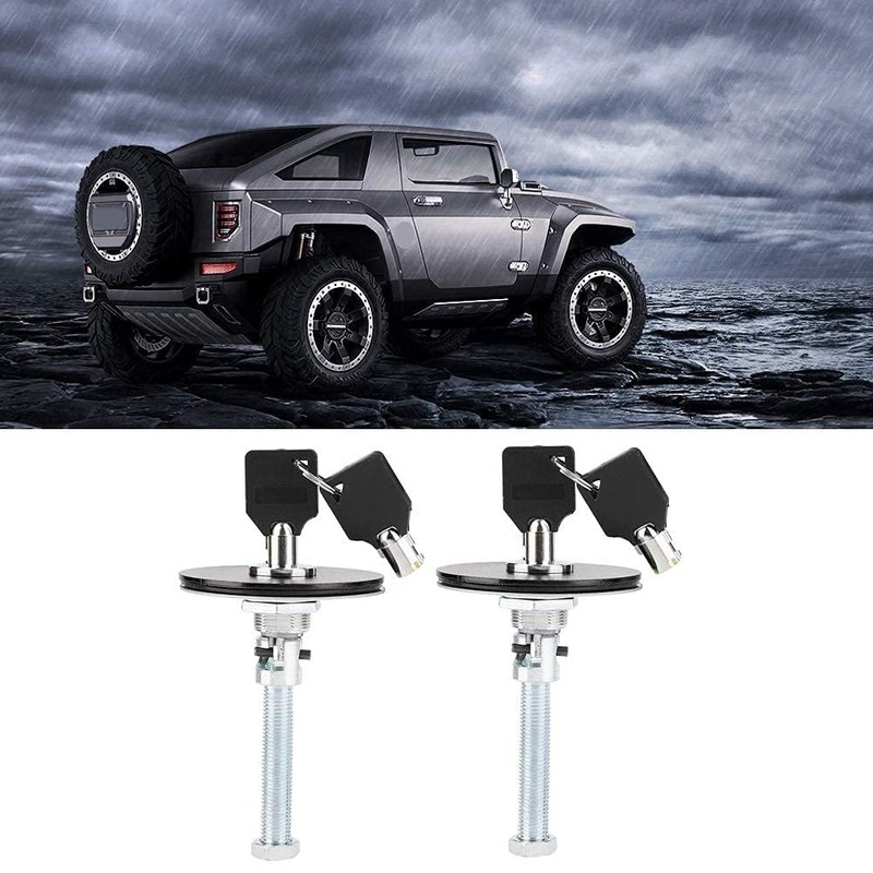 Hood Lock Car Universal Bonnet Cover Lock Key Pin Kit
