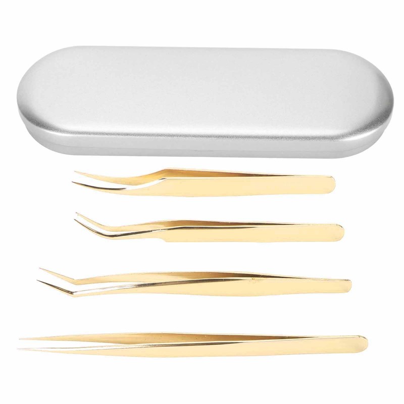 Eyelash Extension Tweezers Set Professional Stainless Steel Durable Lash Tweezers