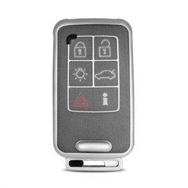 WORCAS - Funda de TPU suave para llavero Volvo XC60 XC90 XC40 S90 V90 sin llave para mando a distancia (transparente-mate)