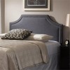 Baxton Studio Avignon Upholstered Full Headboard in Dark Gray