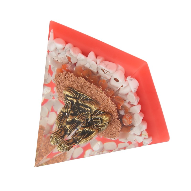 Crystal Pyramid Buddha Epoxy Energy Stone Handicraft for Household Decoration