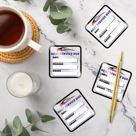 YHNTGB 600 Pieces Oil Change Stickers Next Service Due Reminder Labels Self Adhesive Easy Peel with No Residue Premium Clear Stock Windshield Tags 2 x 2Inch