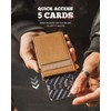 DUGRAFT Slim Card Holder for Men with Aluminum POP UP