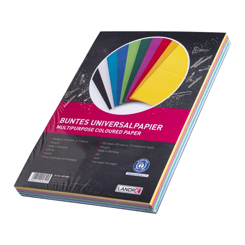 Landré 100 Sheets A4 Coloured Clay Paper 160gsm DIY Material