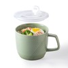 Adewnest Ceramic Soup Bowl with Lid & Handle: 32 oz
