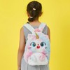 Cat Backpack Girls Plush Colorful Cute Bookbags School Bags Gift