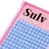 SULV Gradient Light Blue False Eyelashes Clusters 144Pcs D Curl