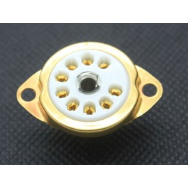 Vacuum Tube Socket, 9 Pins, Gold, 12a x 7, 12au7, 8 Pieces, Set Amplifier, Radio, Production
