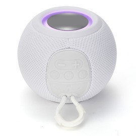 Bluetooth Wireless Speaker Mini Portable Fabric Rechargeable Speaker for Home Dormitory Party White