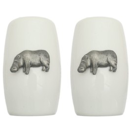 Hippo China Salt and Pepper Shakers Cruet Set Modern White CSP 180