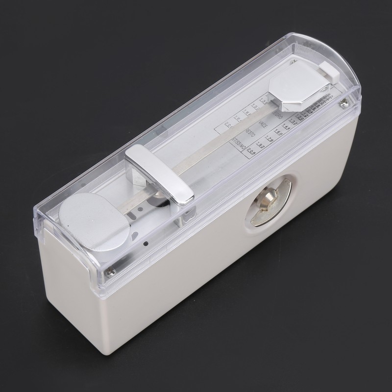 Mini Mechanical Metronome Portable 11x5x3cm White Musical Instrument Accessories for