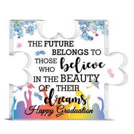 Graduation Gift for Students -Inspirational Acrylic Plaque - Desk Decor for Graduates - Office Accessories - Graduations Keepsake for Friends, Coworkers, Teachers Graduation Decorations