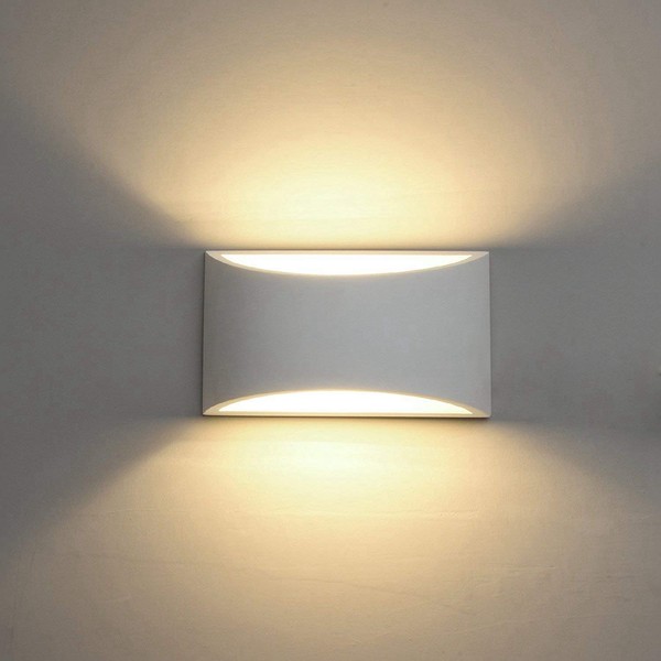ChangM Modern LED Wall Sconce Lighting Fixture Lamps 7W Warm White 2700K Up and Down Indoor Plaster Wall Lamps for Living Room Bedroom Hallway Home Room Decor(with G9 Bulbs NOT Plug)