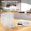 40pcs Double Compartment Condiment Container with Lids Leak-proof Transparent 2