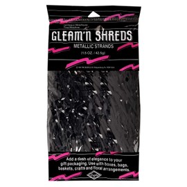 Gleam 'N Shreds Metallic Strands (black) Party Accessory  (1 count) (1.5 Ozs/Pkg)