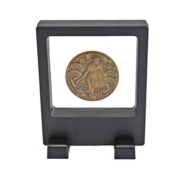 DisplayGifts 3D Floating Frame Transparent Flexible Shadow Box Medallion Medal