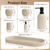6-Piece Bathroom Accessories Set - Resin Bathroom Set, Lotion Dispenser,