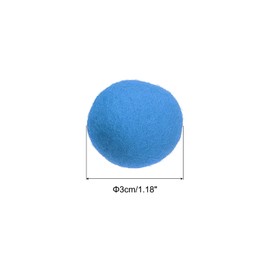 PATIKIL Wool Felt Balls Beads Wool Felting Pom 3cm 30mm Light Blue for Home Crafts Handcrafts Project DIY Pack of 5