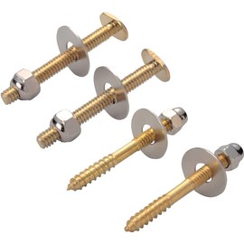 Rocky Mountain Goods Toilet Floor Bolt and Screw Kit - Securely Fasten Toilet Bowl to Floor - Complete Install Kit to Attach to Flange - Bolts, Screws, Nuts, Washers