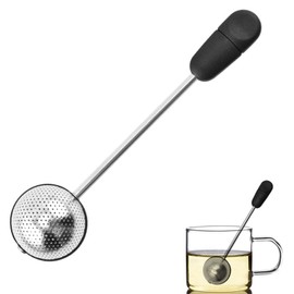 KALOLINNA Tea Strainer, Ball Infuser, Stainless Steel, Tea Strainer, Fine Mesh, Tea Leaf Filtering, Handle Included, Lid, Lightweight, Convenient, Easy to Clean, Multi-Purpose Tea Ceremony, Household