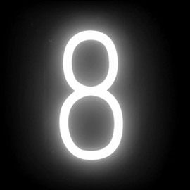 SpellBrite LED Number 8 | DIY Signs You Can Change with White LED Numbers | Additional Components Needed to Illuminate | 6.3” tall