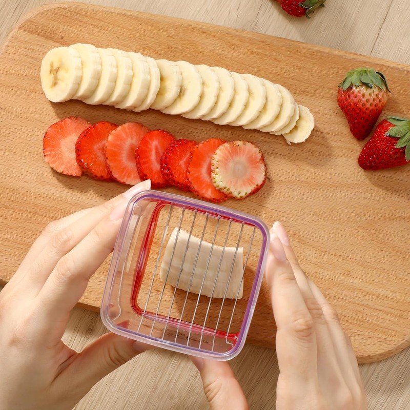 Cup Slicer Fruit,Stainless Steel Fruit Slicer Cutter Cup,Vegetable Speed Slicer