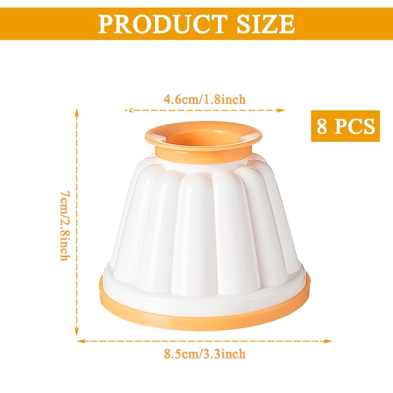 8 PCS Pudding Moulds,Pudding Cups with Lid,Mini Jelly Moulds, Pudding