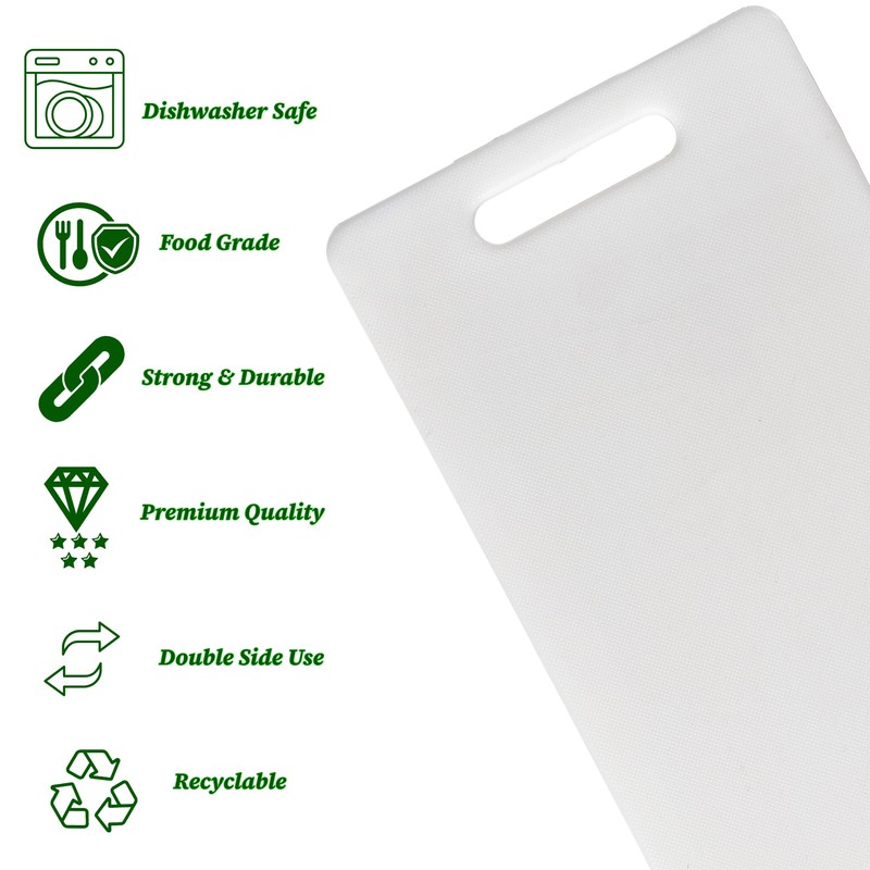 BlissMart White Chopping Board for Kitchen Multipurpose for Cutting Anti-Slip