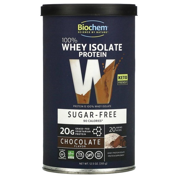 100% Whey Isolate Protein Sugar-Free Chocolate Flavor 12.5 oz (355g) / 100% 유청 아이솔레이트 프로틴 무설탕 초코 맛 12.5 oz (355g)