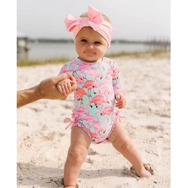 Fab Flamingo One Piece Rash Guard - 12-18m