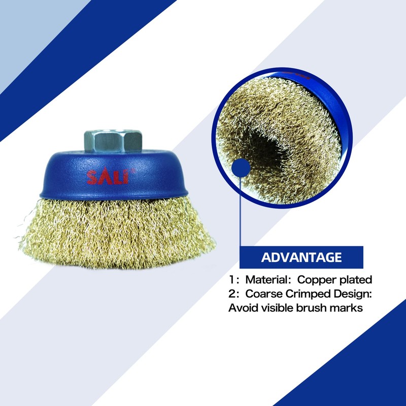 SALI 12 Pack Wire Cup Brush, 3 Inch Coarse Crimped