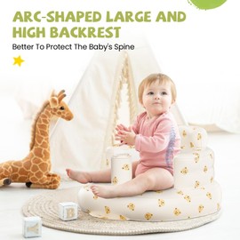 Momsnug Inflatable Baby Seat for Babies 3 Months and Up, Inflatable Baby Chair, Floor Seats for Sitting Up, Baby Seats for Infants, Blow Up Baby Chair with Built in Air Pump