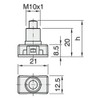 Built-in Pressure Switch 1-Pin 250V 2A Black with Screw Cap