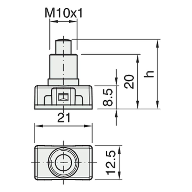 Built-in Pressure Switch 1-Pin 250V 2A Black with Screw Cap