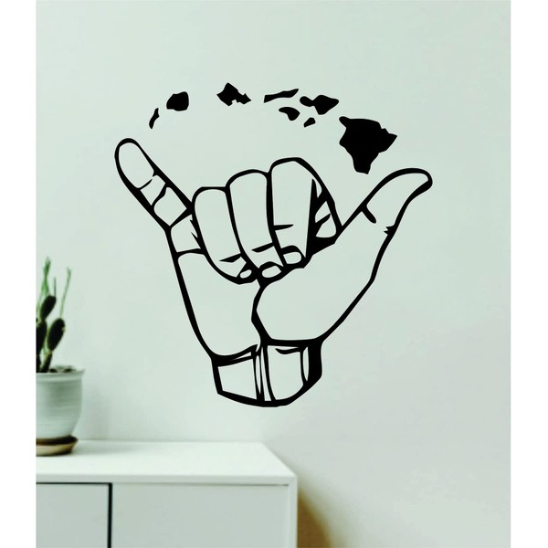 Shaka Hawaiian Islands Wall Decal Home Decor Sticker Vinyl Lettering