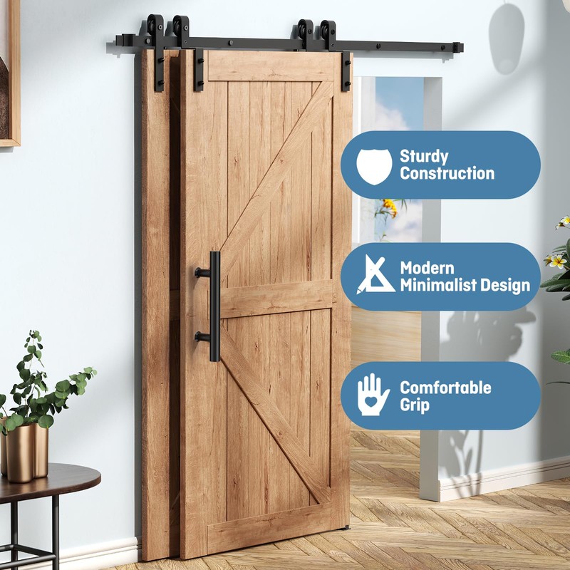 Ranbo Matte Black 6" (CTC) Back to Back Shower Door