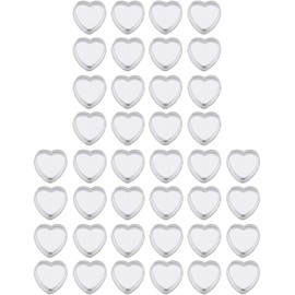 Caja De Almacenamiento De Sombra De Ojos De 50 Uds Bote De Crema Para El Corazón Pequeños Frascos De Cosméticos Recipientes Pequeños Para Cosméticos Con Tapas Muestras De