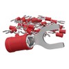AUPROTEC 100x Fork Cable Lugs 0.5-1.5 mm² Red, Hole Diameter