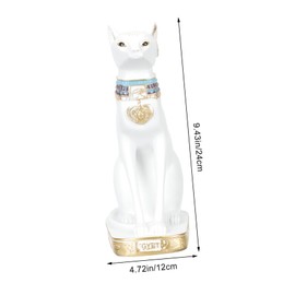 Ciieeo Lifelike Small Egypt Cat Figurine Cat Statue Decor Vivid Desktop Cat Model for Cat Material