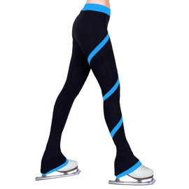 Figure Skating Spiral Polartec Polar Fleece Pants (Deep Sky Blue, Child Extra Extra Small)