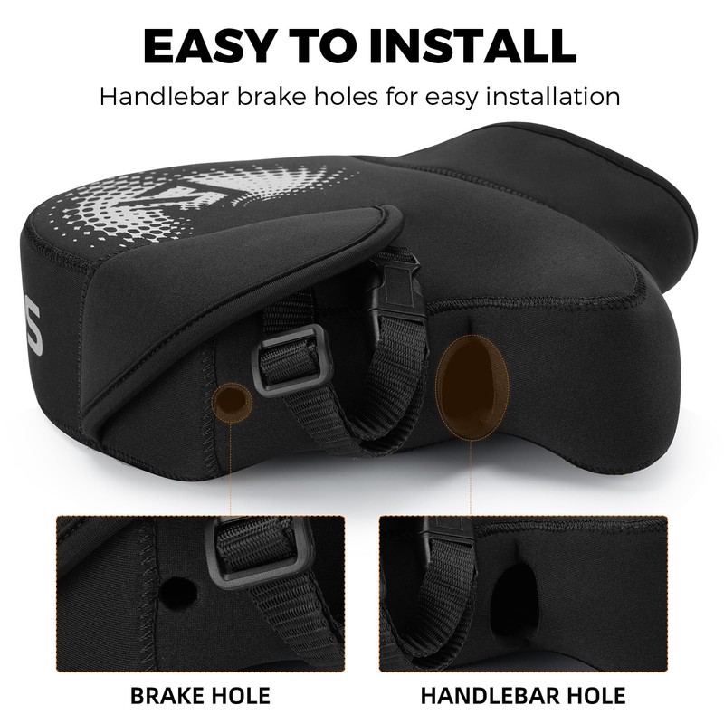 ROCKBROS Motorcycle Mittens - Cold Weather Windproof Handlebar Warmer for